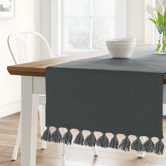 COPY - NEW Threshold 72"x14" Cotton Textured Runner Gray - Picture 2 of 6